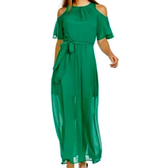 Calvin Klein Dresses & Skirts - Calvin Klein • Meadow Green Flutter Maxi Dress